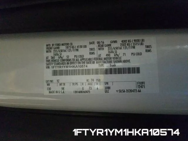 1FTYR1YM1HKA10574 фото 2