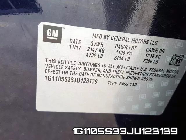 1G1105S33JU123139 фото 2