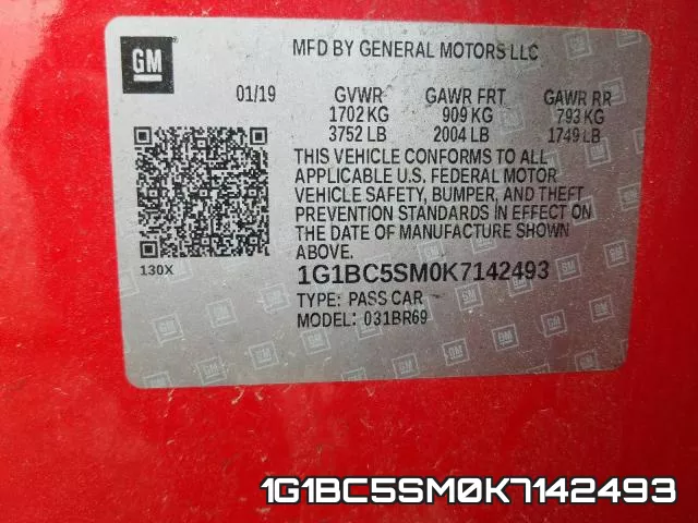 1G1BC5SM0K7142493 фото 2