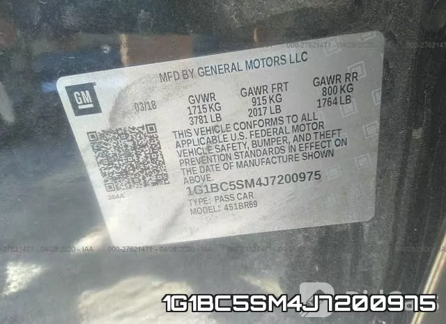 1G1BC5SM4J7200975 фото 10
