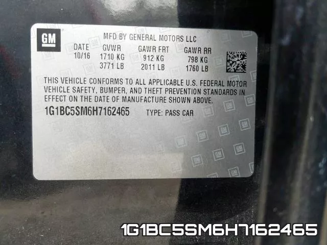 1G1BC5SM6H7162465 фото 2