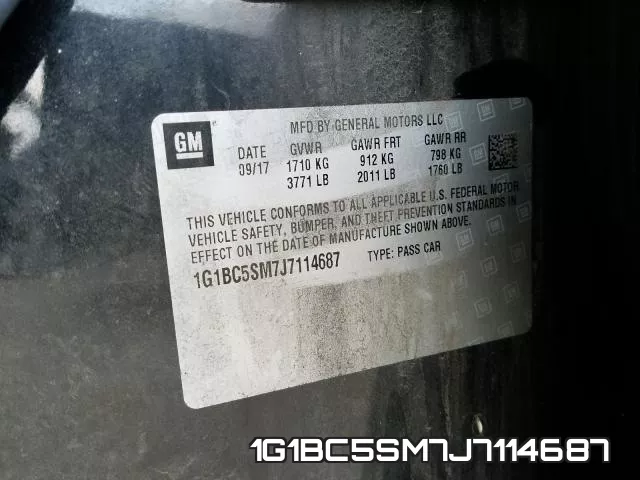 1G1BC5SM7J7114687 фото 2