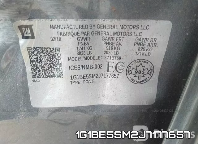 1G1BE5SM2J7177657 фото 10