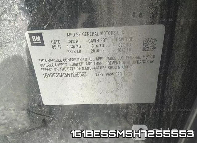 1G1BE5SM5H7255553 фото 10