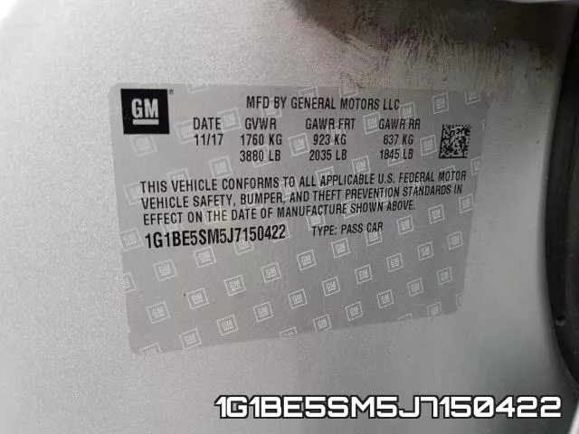 1G1BE5SM5J7150422 фото 2