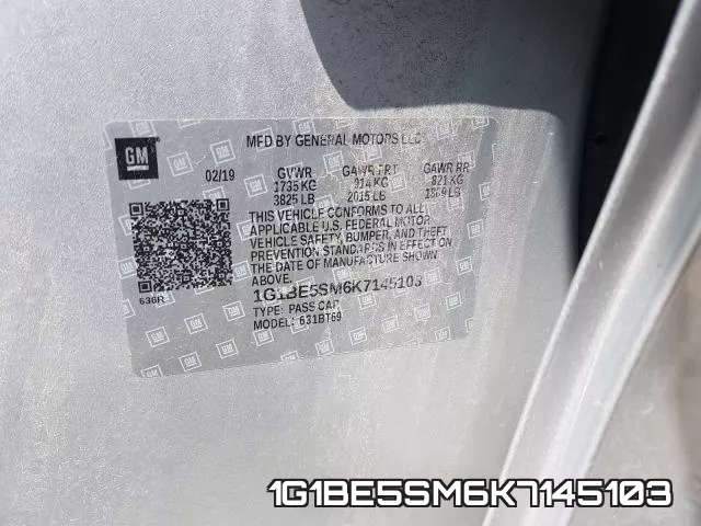 1G1BE5SM6K7145103 фото 2