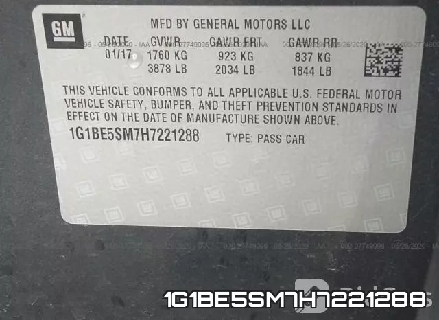1G1BE5SM7H7221288 фото 10