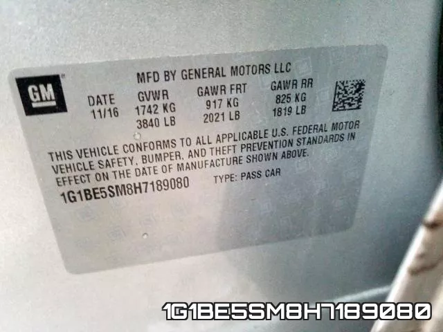 1G1BE5SM8H7189080 фото 2