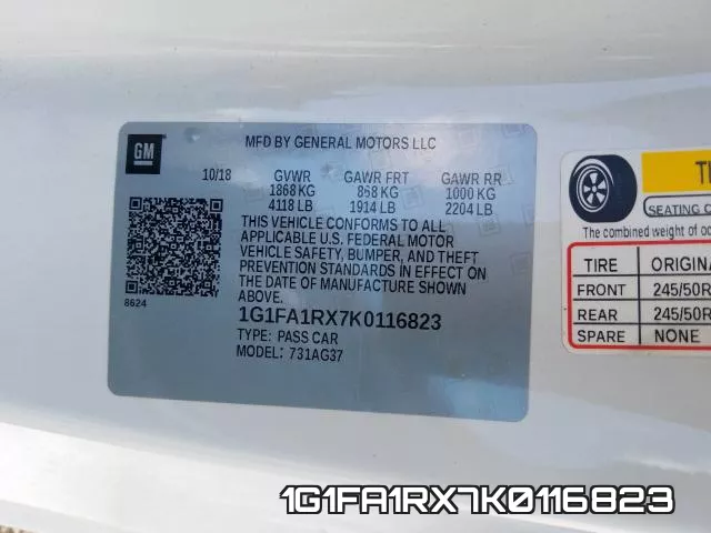 1G1FA1RX7K0116823 фото 2