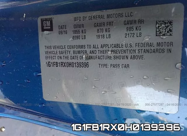 1G1FB1RX0H0139396 фото 10