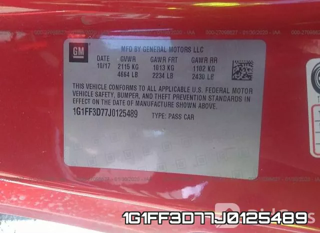 1G1FF3D77J0125489 фото 10