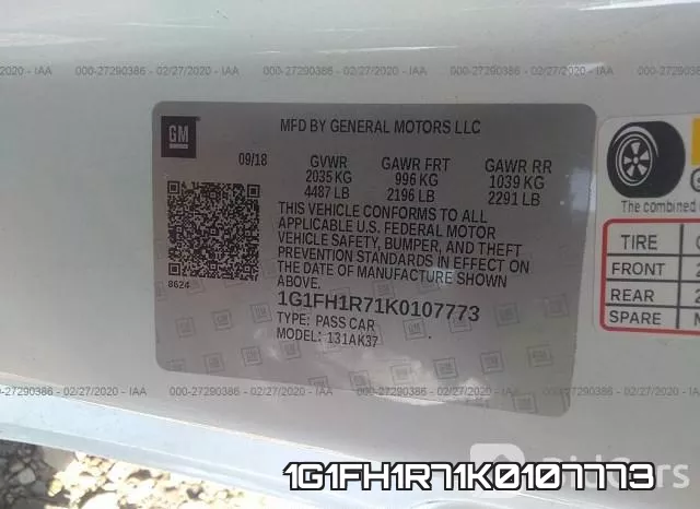 1G1FH1R71K0107773 фото 10
