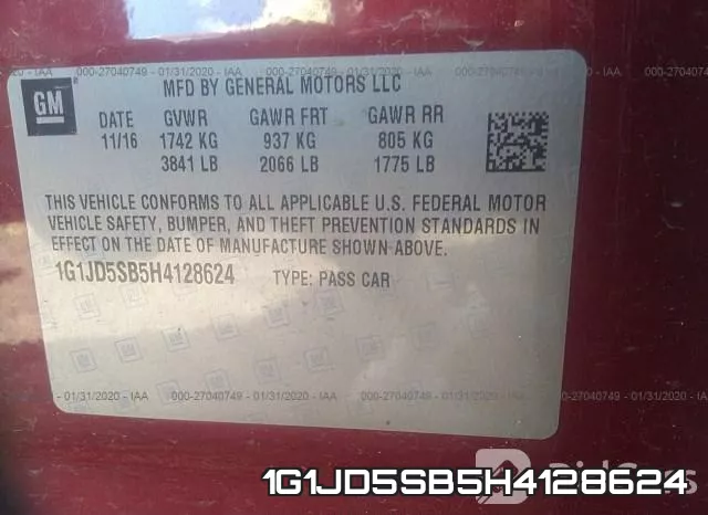 1G1JD5SB5H4128624 фото 10