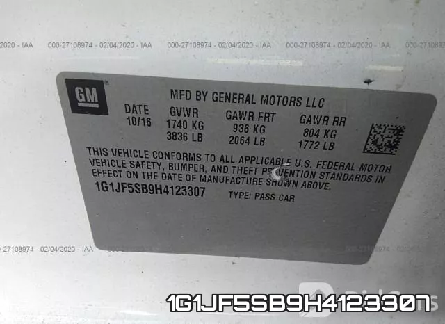 1G1JF5SB9H4123307 фото 10