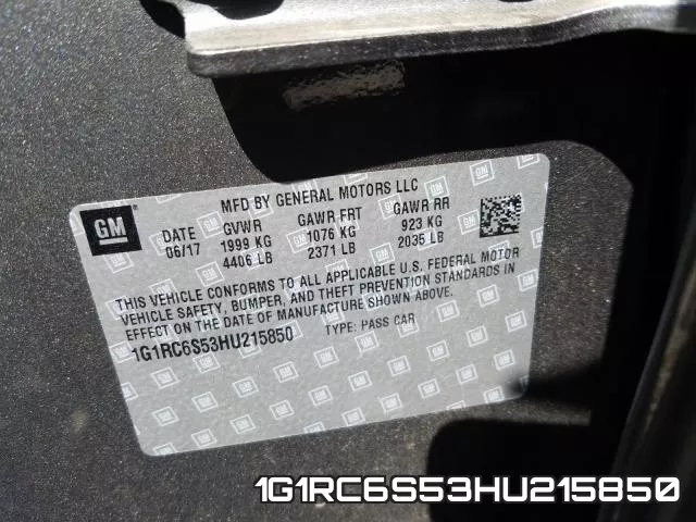 1G1RC6S53HU215850 фото 2