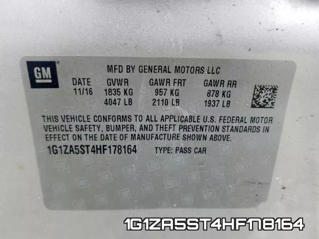 1G1ZA5ST4HF178164 фото 2