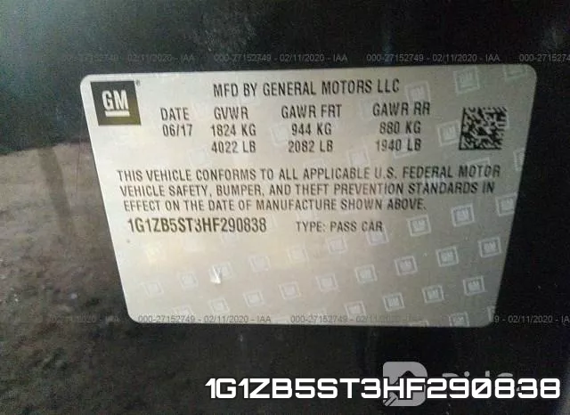 1G1ZB5ST3HF290838 фото 10