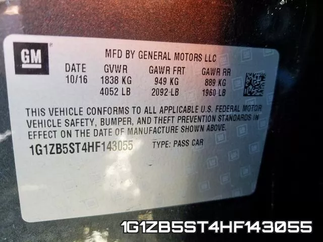 1G1ZB5ST4HF143055 фото 2