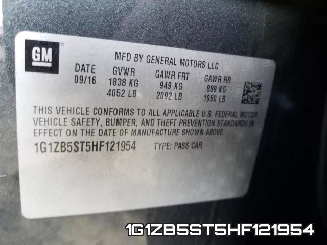 1G1ZB5ST5HF121954 фото 2