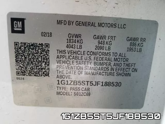 1G1ZB5ST5JF188530 фото 2