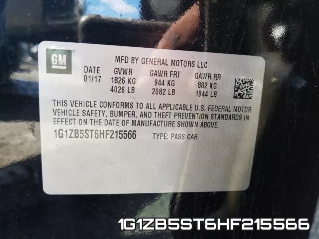 1G1ZB5ST6HF215566 фото 2