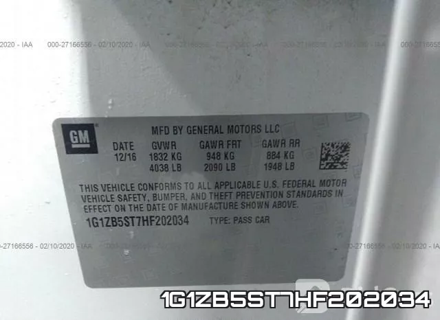 1G1ZB5ST7HF202034 фото 10
