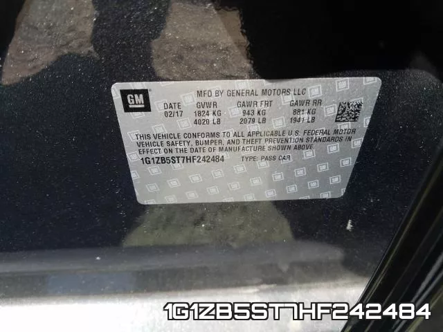 1G1ZB5ST7HF242484 фото 2