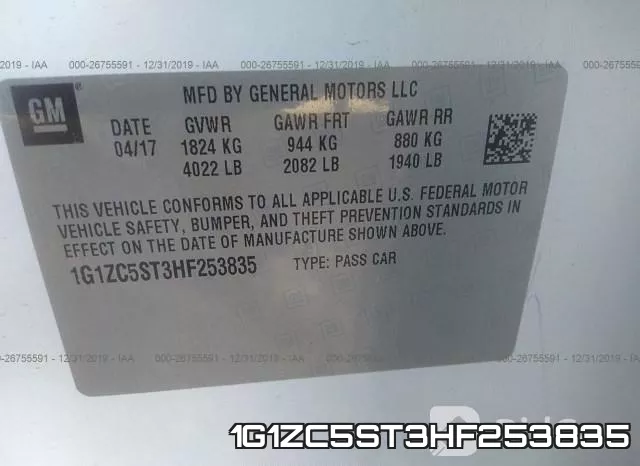 1G1ZC5ST3HF253835 фото 10
