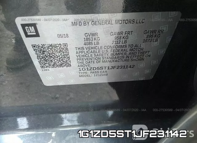 1G1ZD5ST1JF231142 фото 10