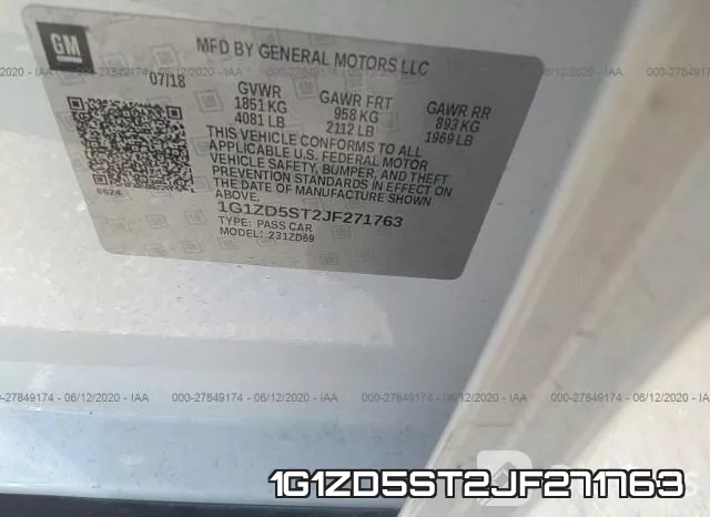 1G1ZD5ST2JF271763 фото 10