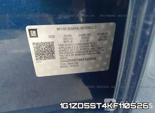 1G1ZD5ST4KF110526 фото 10