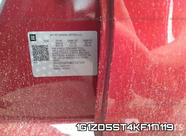 1G1ZD5ST4KF117119 фото 10