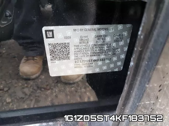 1G1ZD5ST4KF183752 фото 2