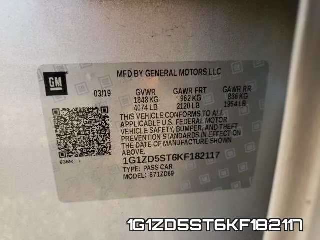 1G1ZD5ST6KF182117 фото 2