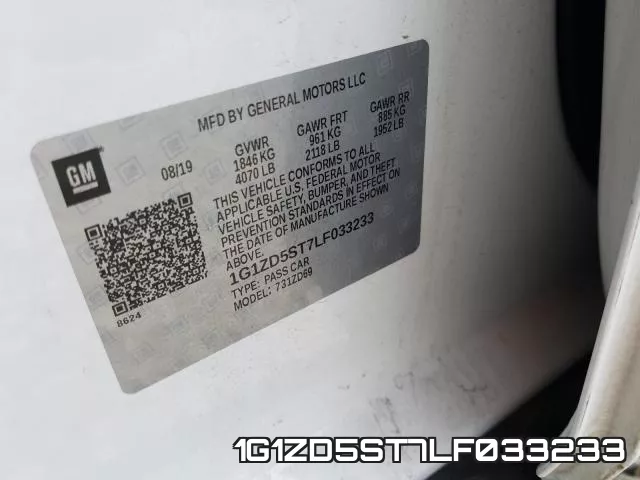 1G1ZD5ST7LF033233 фото 2