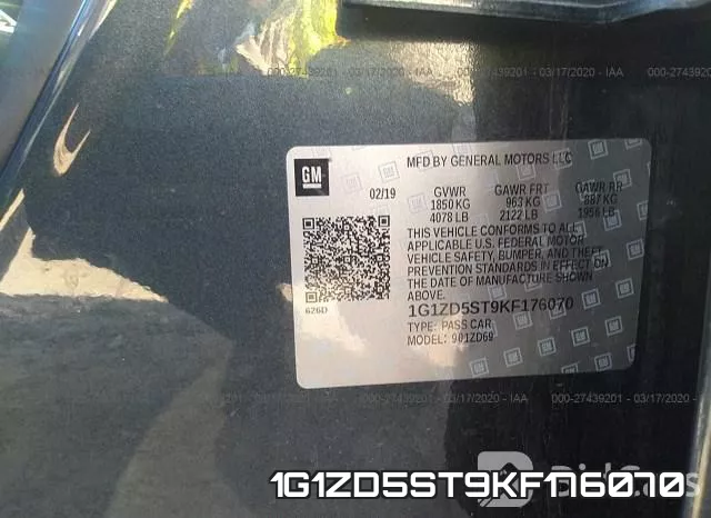 1G1ZD5ST9KF176070 фото 10
