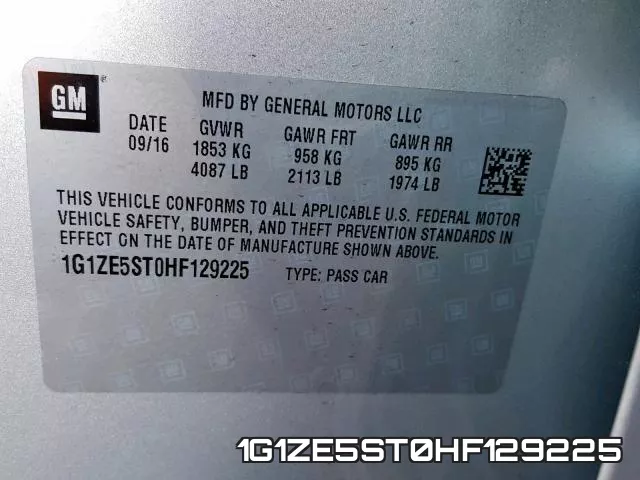 1G1ZE5ST0HF129225 фото 2