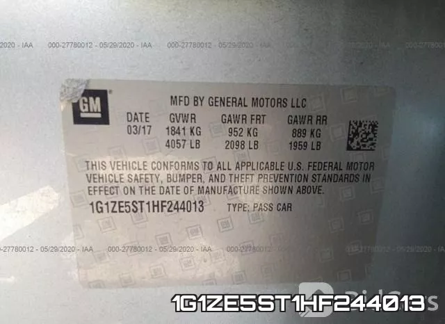 1G1ZE5ST1HF244013 фото 10