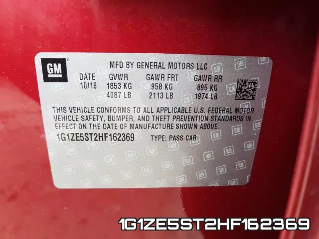 1G1ZE5ST2HF162369 фото 2