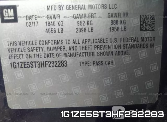 1G1ZE5ST3HF232283 фото 10