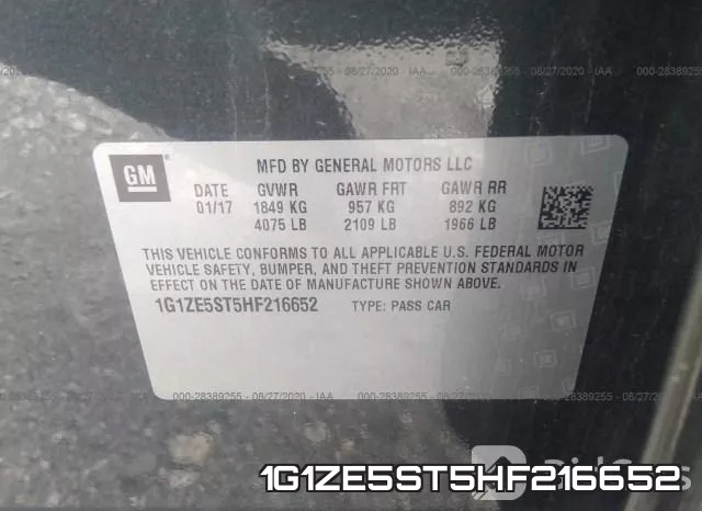 1G1ZE5ST5HF216652 фото 10