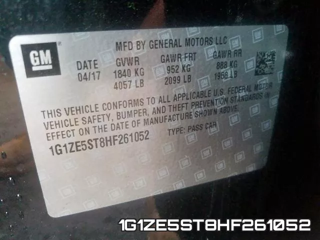1G1ZE5ST8HF261052 фото 2