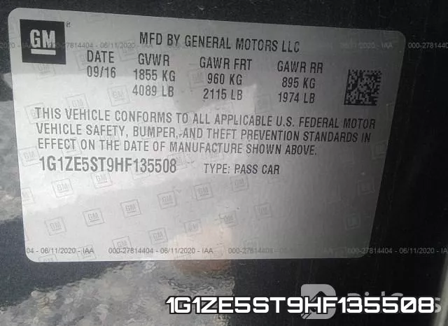 1G1ZE5ST9HF135508 фото 10