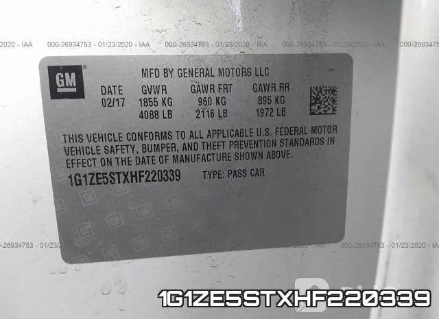 1G1ZE5STXHF220339 фото 10