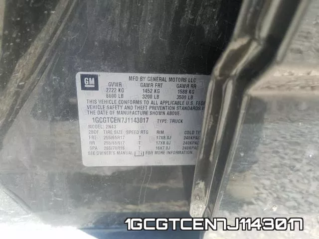 1GCGTCEN7J1143017 фото 2