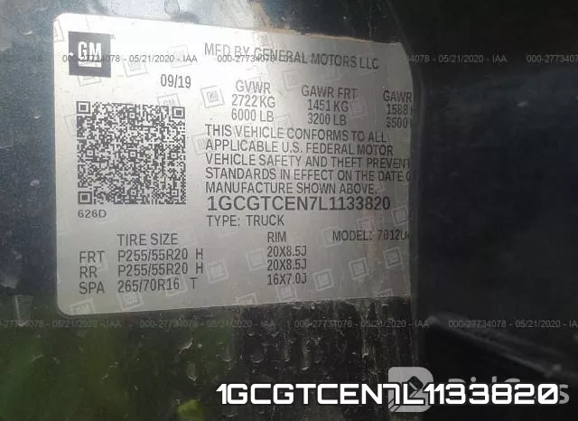 1GCGTCEN7L1133820 фото 10