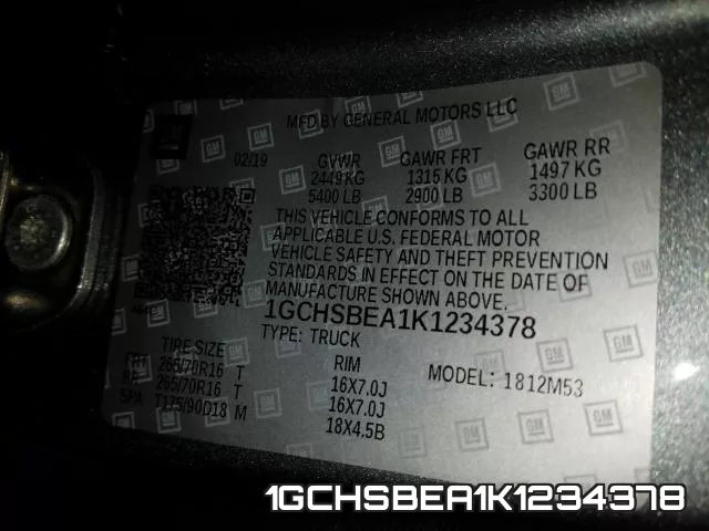 1GCHSBEA1K1234378 фото 2