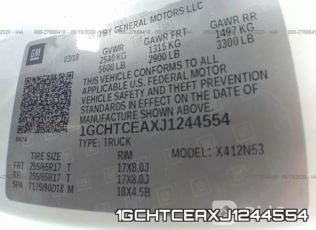 1GCHTCEAXJ1244554 фото 10
