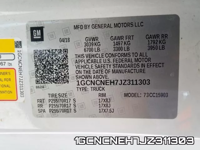 1GCNCNEH7JZ311303 фото 2