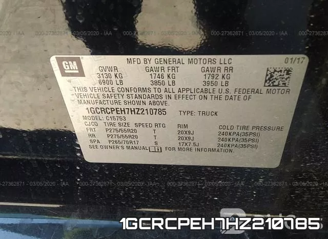 1GCRCPEH7HZ210785 фото 10
